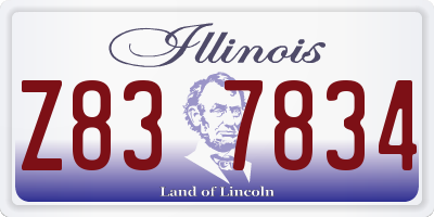 IL license plate Z837834