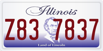 IL license plate Z837837