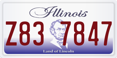 IL license plate Z837847