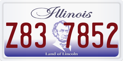 IL license plate Z837852