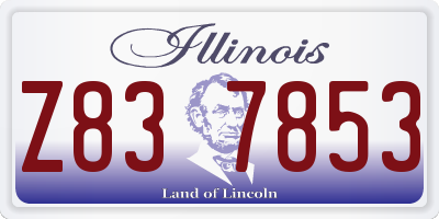 IL license plate Z837853