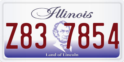 IL license plate Z837854
