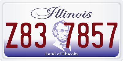 IL license plate Z837857