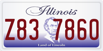 IL license plate Z837860