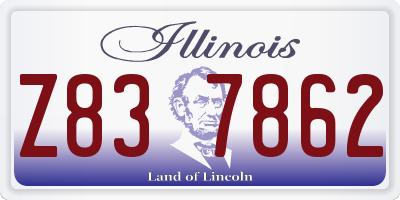 IL license plate Z837862