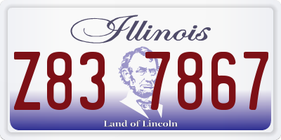 IL license plate Z837867