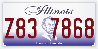 IL license plate Z837868