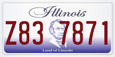 IL license plate Z837871