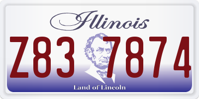 IL license plate Z837874
