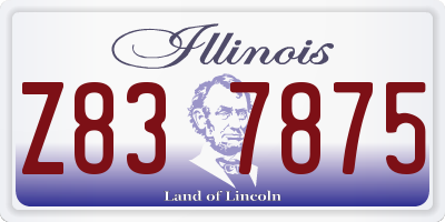 IL license plate Z837875