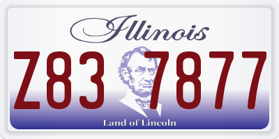 IL license plate Z837877