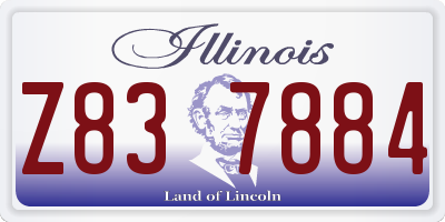 IL license plate Z837884