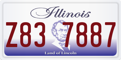 IL license plate Z837887
