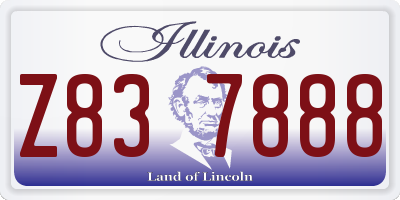 IL license plate Z837888
