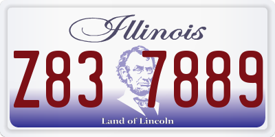 IL license plate Z837889
