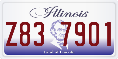 IL license plate Z837901