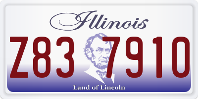 IL license plate Z837910