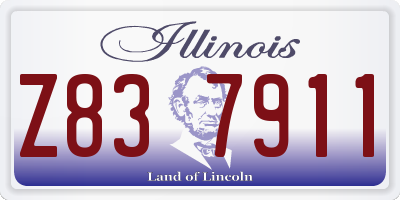 IL license plate Z837911