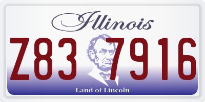 IL license plate Z837916