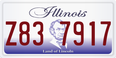 IL license plate Z837917