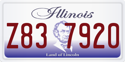 IL license plate Z837920