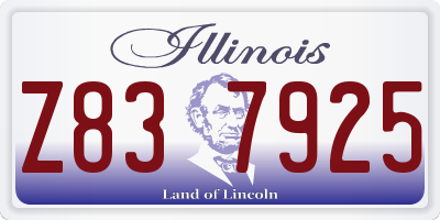 IL license plate Z837925