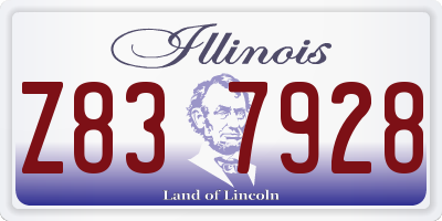 IL license plate Z837928