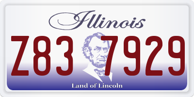 IL license plate Z837929