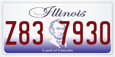 IL license plate Z837930