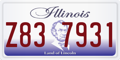 IL license plate Z837931