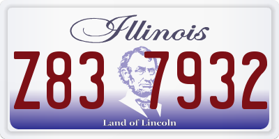 IL license plate Z837932
