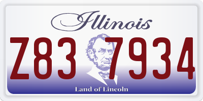 IL license plate Z837934