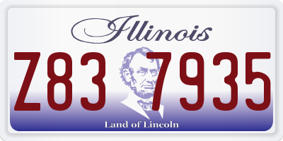 IL license plate Z837935