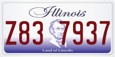 IL license plate Z837937