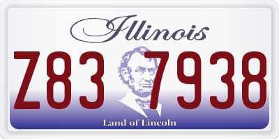 IL license plate Z837938