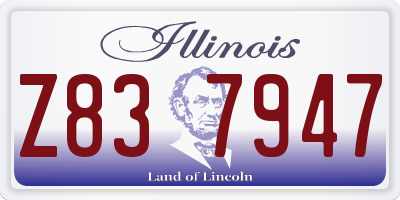 IL license plate Z837947