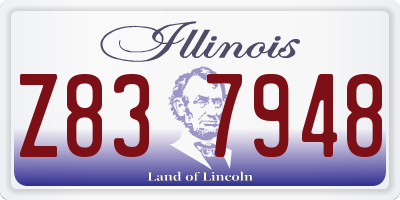 IL license plate Z837948