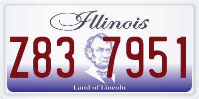 IL license plate Z837951