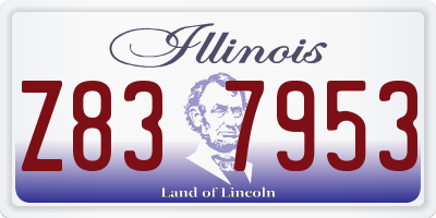 IL license plate Z837953
