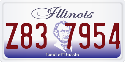 IL license plate Z837954