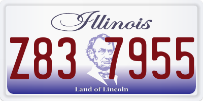 IL license plate Z837955