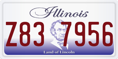 IL license plate Z837956