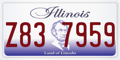 IL license plate Z837959