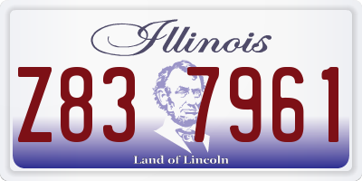 IL license plate Z837961