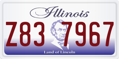 IL license plate Z837967