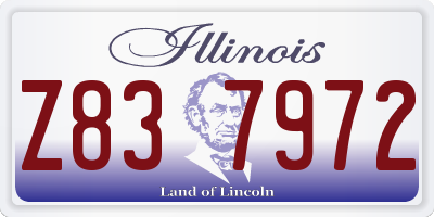 IL license plate Z837972