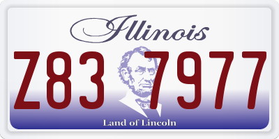 IL license plate Z837977