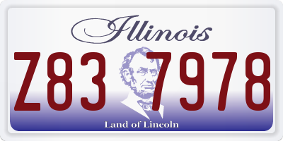 IL license plate Z837978