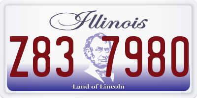 IL license plate Z837980