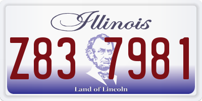 IL license plate Z837981